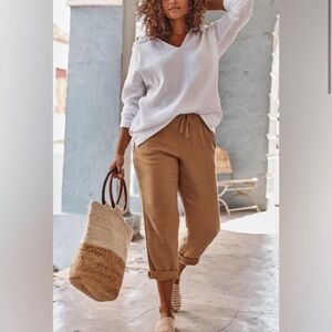 J.Jill ultra soft gauze cropped pants